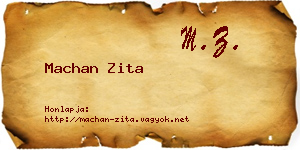 Machan Zita névjegykártya